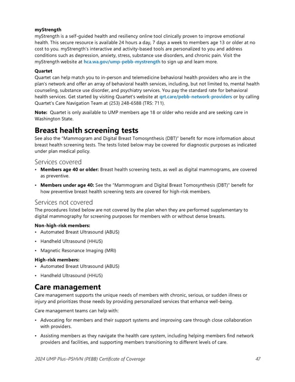 UMP Plus–Puget Sound High Value Network (PSHVN) COC (2024) - Page 48