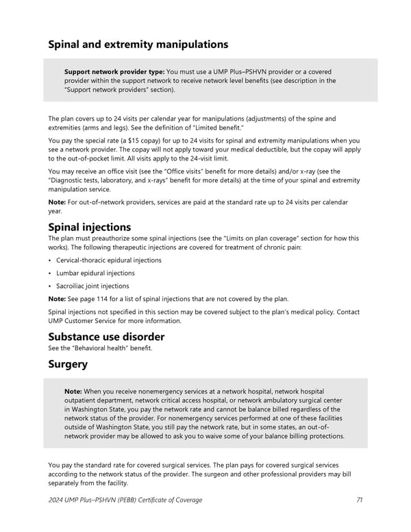 UMP Plus–Puget Sound High Value Network (PSHVN) COC (2024) - Page 72