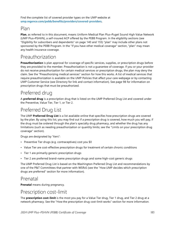 UMP Plus–Puget Sound High Value Network (PSHVN) COC (2024) - Page 186