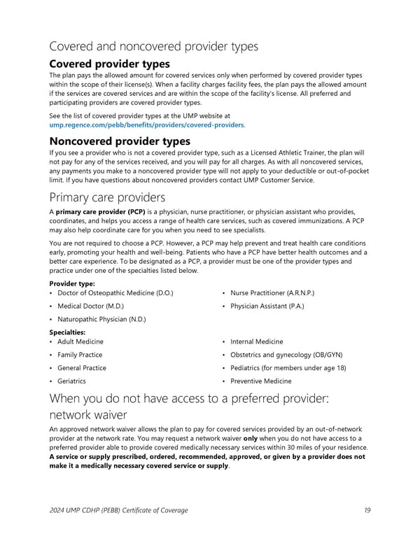 UMP Consumer-Directed Health Plan (CDHP) COC (2024) - Page 20