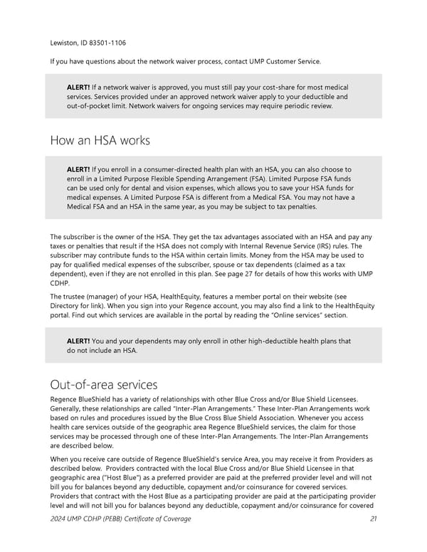 UMP Consumer-Directed Health Plan (CDHP) COC (2024) - Page 22