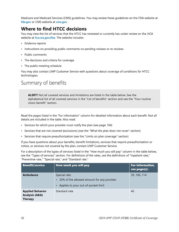 UMP Consumer-Directed Health Plan (CDHP) COC (2024) - Page 37