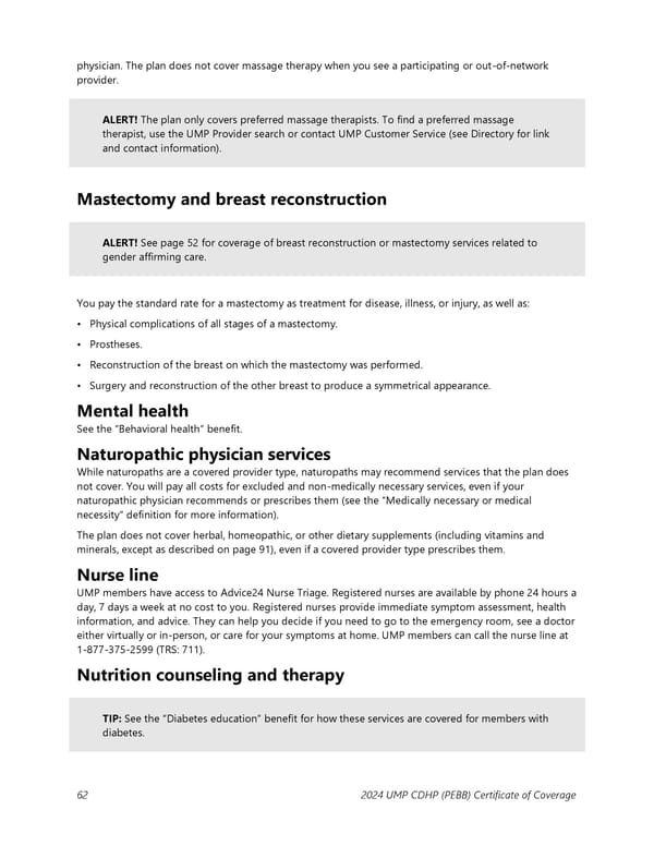 UMP Consumer-Directed Health Plan (CDHP) COC (2024) - Page 63