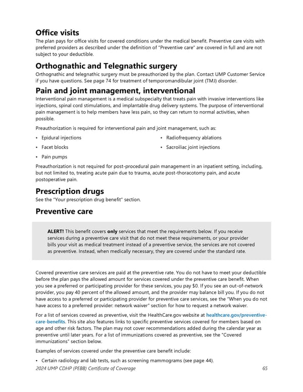 UMP Consumer-Directed Health Plan (CDHP) COC (2024) - Page 66