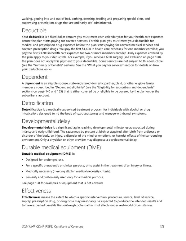 UMP Consumer-Directed Health Plan (CDHP) COC (2024) - Page 174