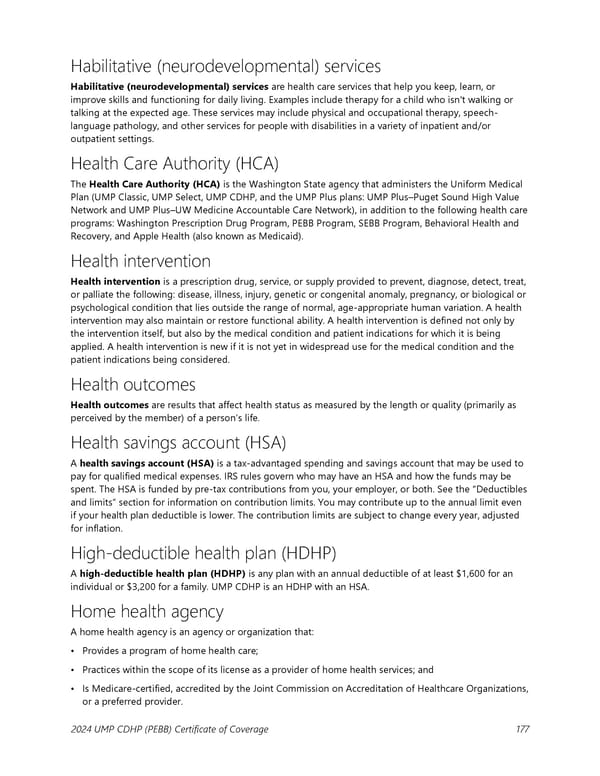 UMP Consumer-Directed Health Plan (CDHP) COC (2024) - Page 178