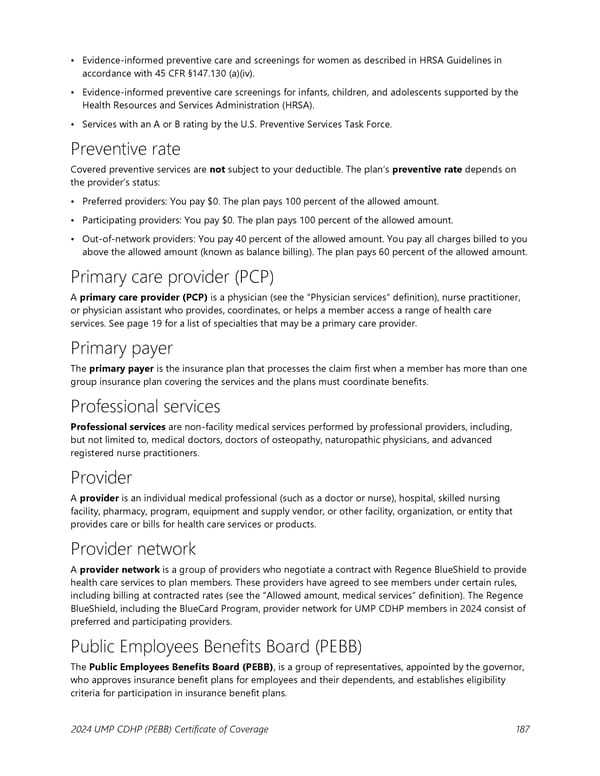 UMP Consumer-Directed Health Plan (CDHP) COC (2024) - Page 188