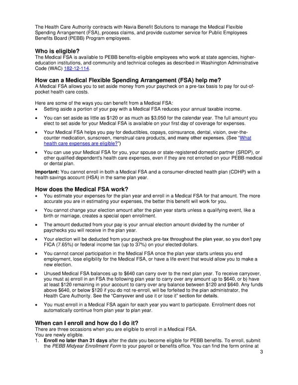 Medical FSA Enrollment Guide - Page 3