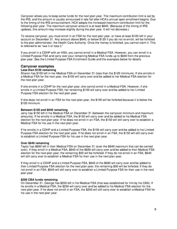 Medical FSA Enrollment Guide - Page 8