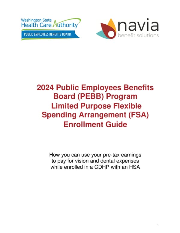 Limited Purpose FSA Enrollment Guide - Page 1