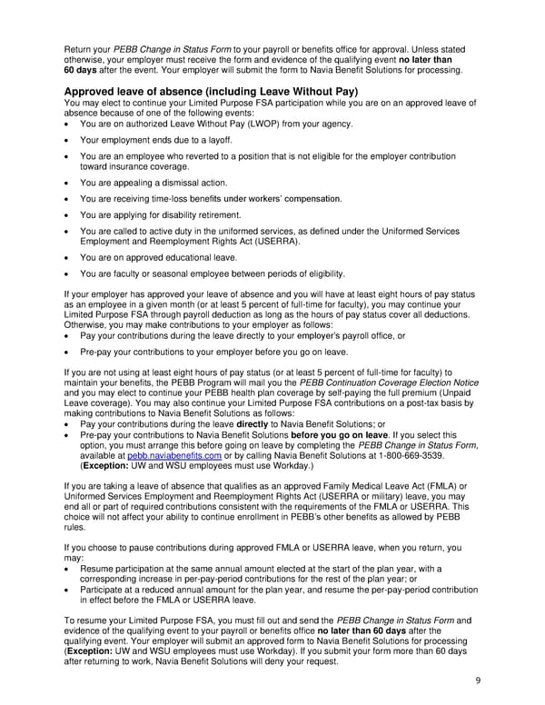 Limited Purpose FSA Enrollment Guide - Page 9