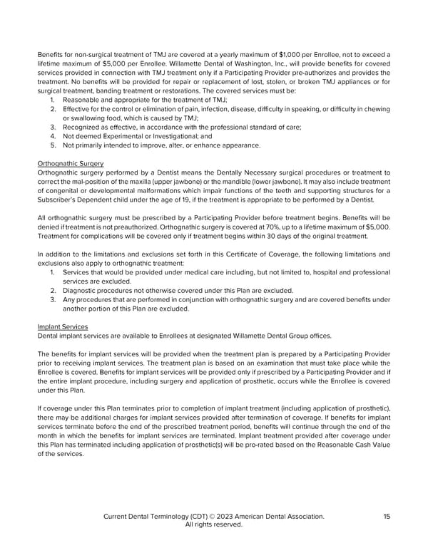 Willamette Dental COC (2024) - Page 16