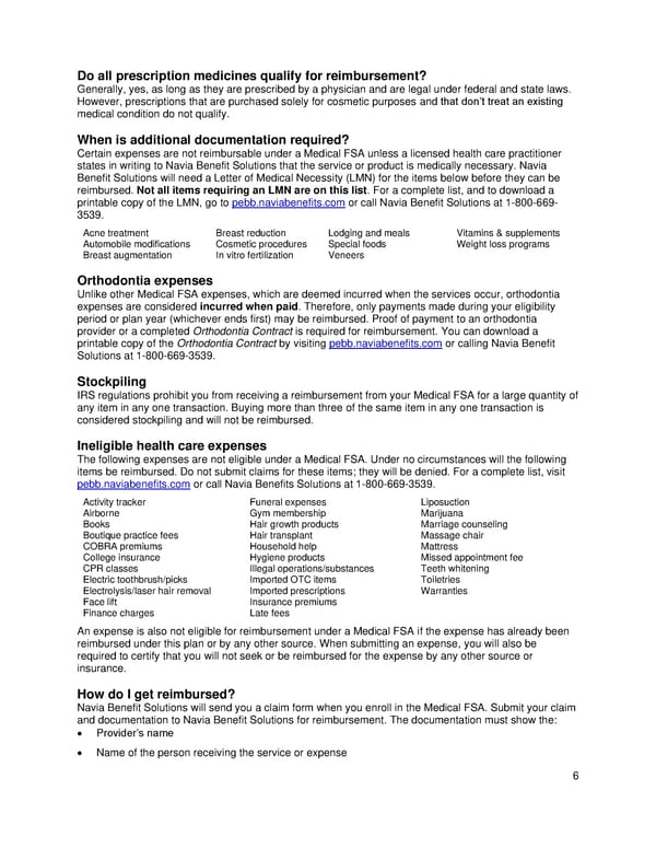 Medical FSA Enrollment Guide - Page 6