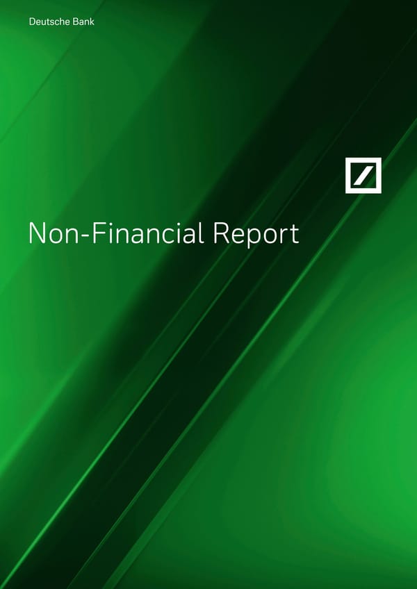 Deutsche Bank Non Financial Report  - Page 1