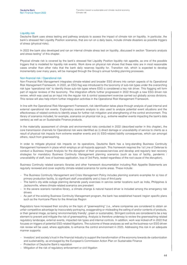 Deutsche Bank Non Financial Report  - Page 45