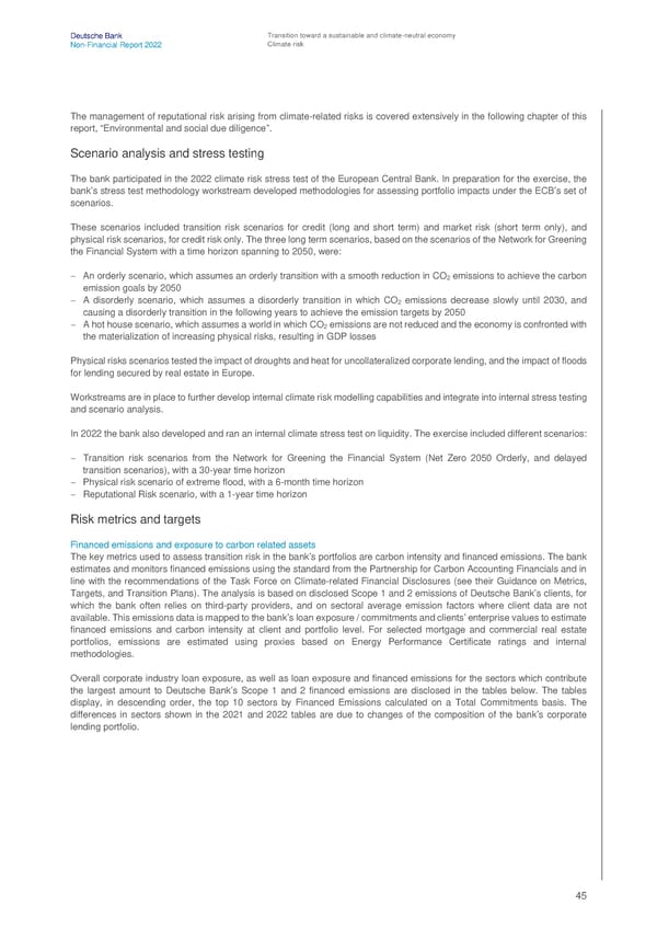 Deutsche Bank Non Financial Report  - Page 46