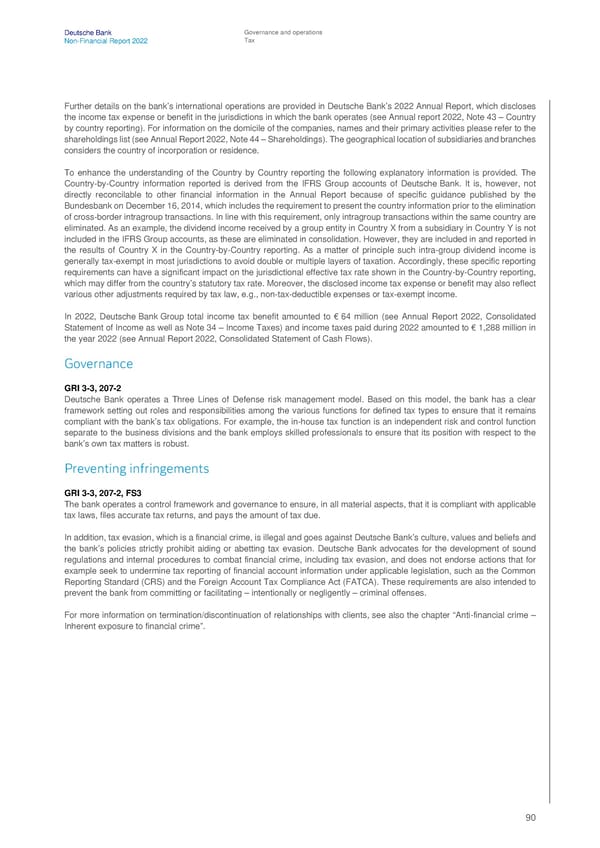 Deutsche Bank Non Financial Report  - Page 91