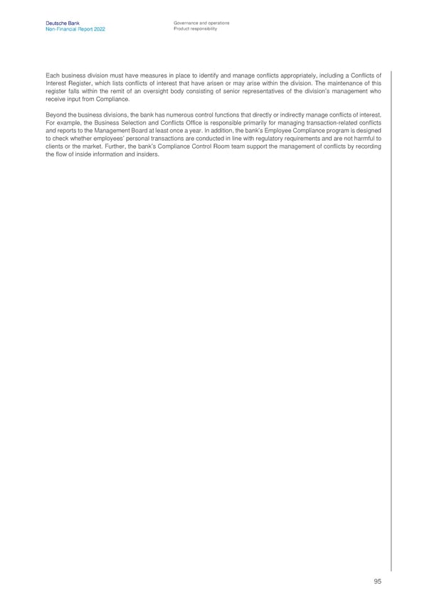 Deutsche Bank Non Financial Report  - Page 96