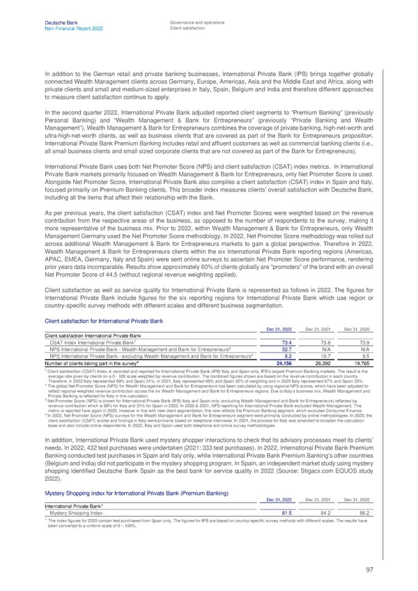 Deutsche Bank Non Financial Report  - Page 98