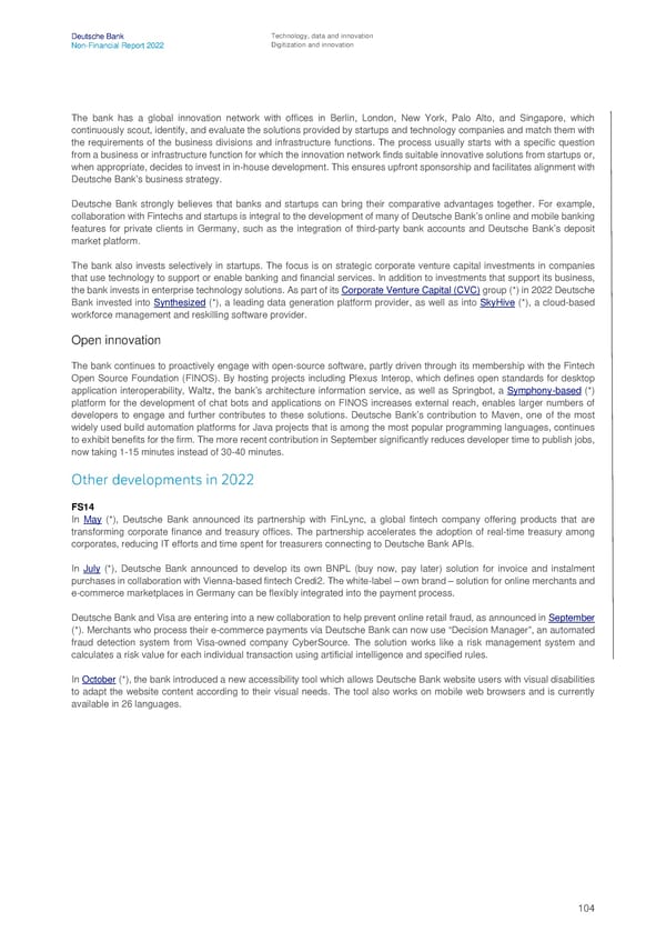 Deutsche Bank Non Financial Report  - Page 105