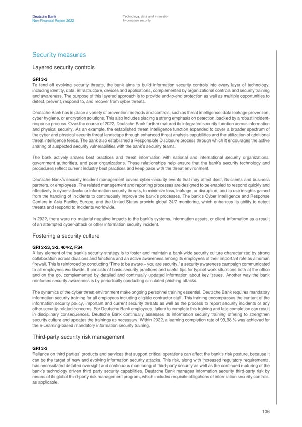 Deutsche Bank Non Financial Report  - Page 107