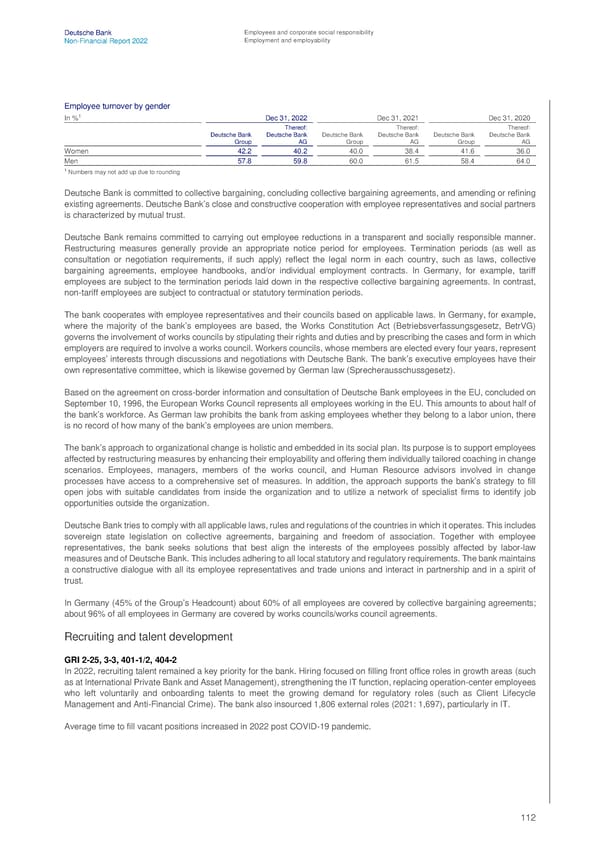 Deutsche Bank Non Financial Report  - Page 113