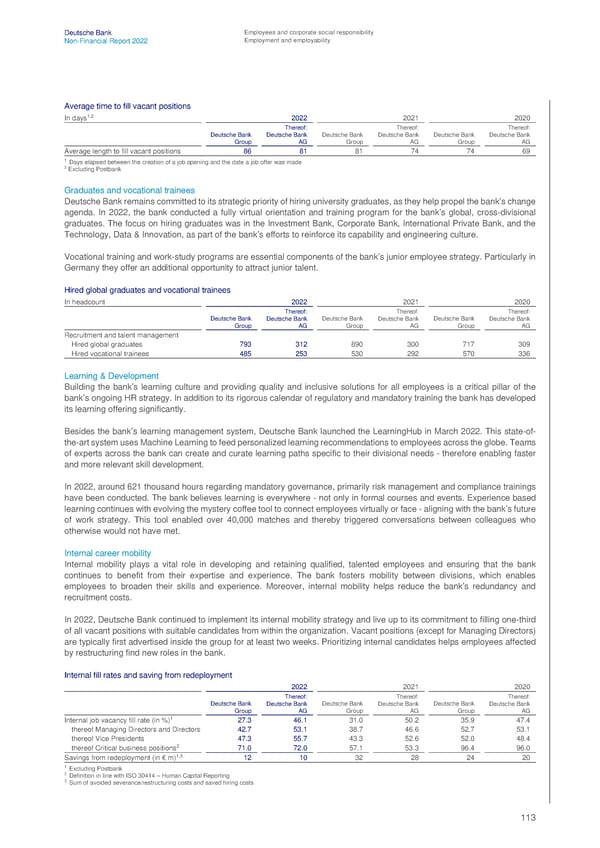 Deutsche Bank Non Financial Report  - Page 114