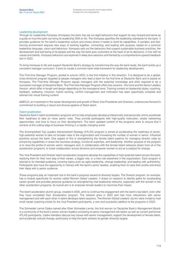 Deutsche Bank Non Financial Report  - Page 115