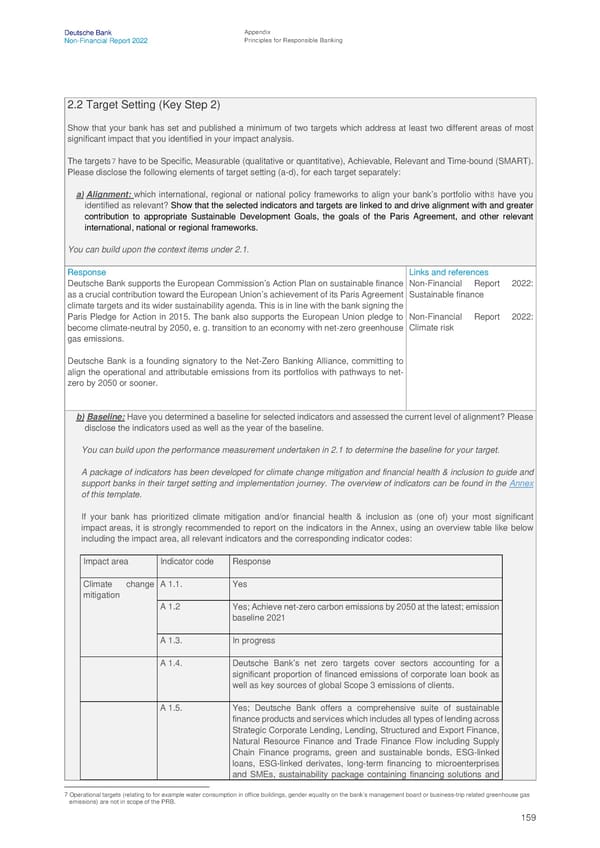 Deutsche Bank Non Financial Report  - Page 160