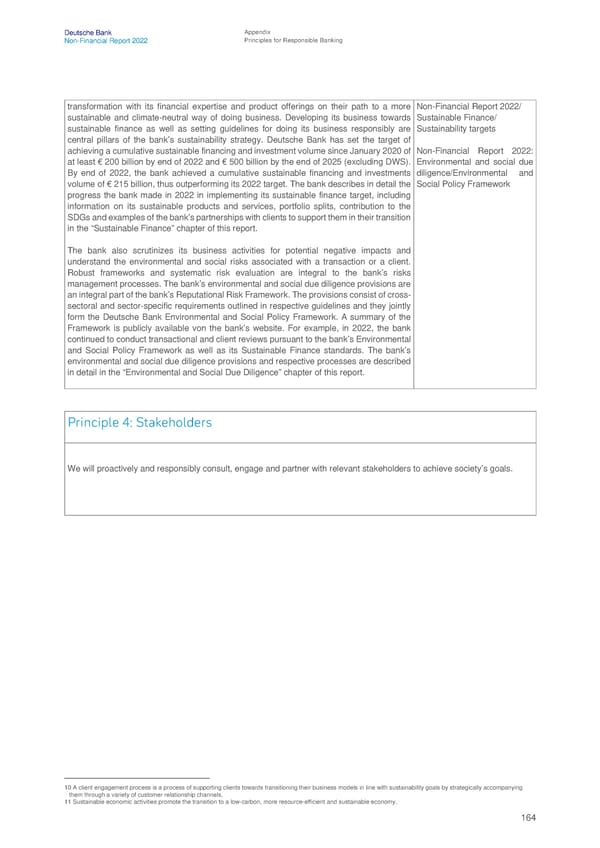 Deutsche Bank Non Financial Report  - Page 165