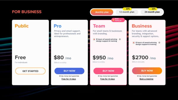 Pricing - Page 1