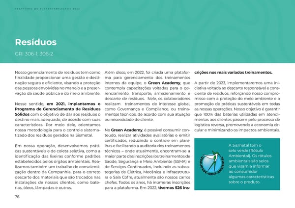 Sustainability Report 2022 - Page 76