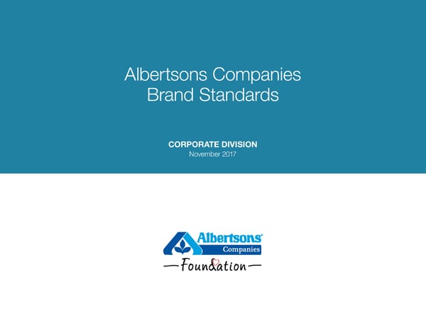 Albertsons Companies Brand Book - Page 1