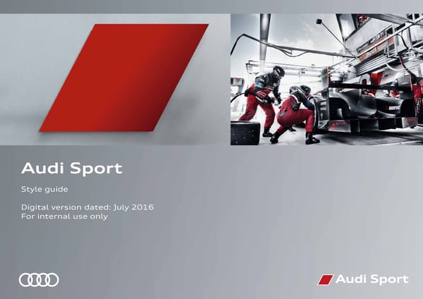 Audi Sport Brand Book - Page 1