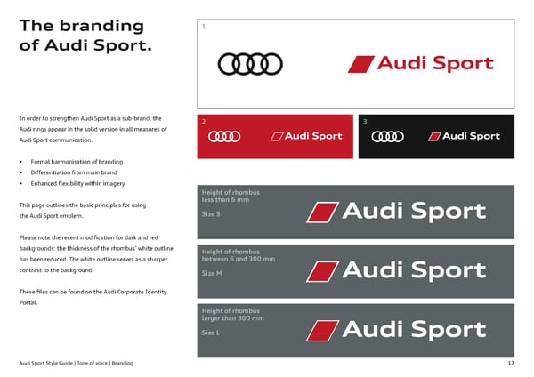 Audi Sport Brand Book - Page 17