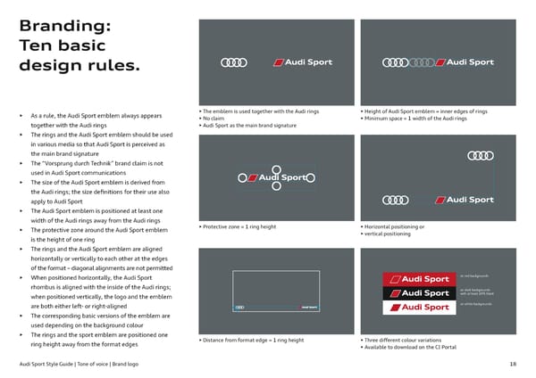 Audi Sport Brand Book - Page 18