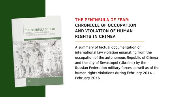 The Peninsula of Fear: Chronicle of Occupation and Violation of Human Rights in Crimea - Page 1