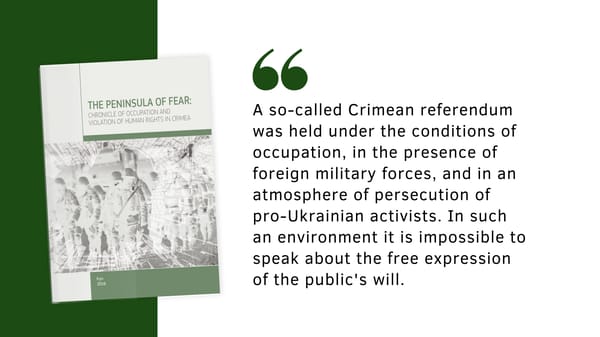 The Peninsula of Fear: Chronicle of Occupation and Violation of Human Rights in Crimea - Page 7