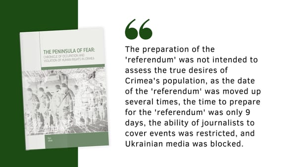 The Peninsula of Fear: Chronicle of Occupation and Violation of Human Rights in Crimea - Page 8