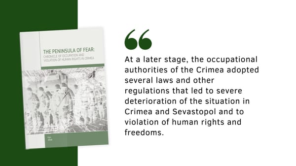 The Peninsula of Fear: Chronicle of Occupation and Violation of Human Rights in Crimea - Page 9