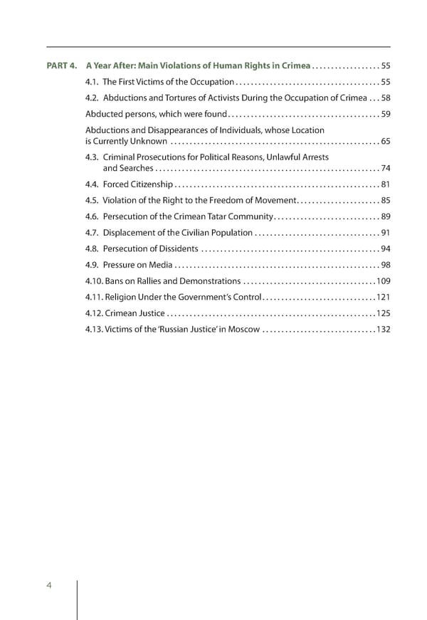 The Peninsula of Fear: Chronicle of Occupation and Violation of Human Rights in Crimea - Page 4