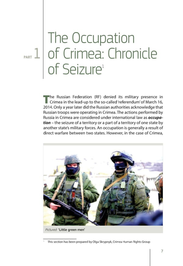 The Peninsula of Fear: Chronicle of Occupation and Violation of Human Rights in Crimea - Page 7