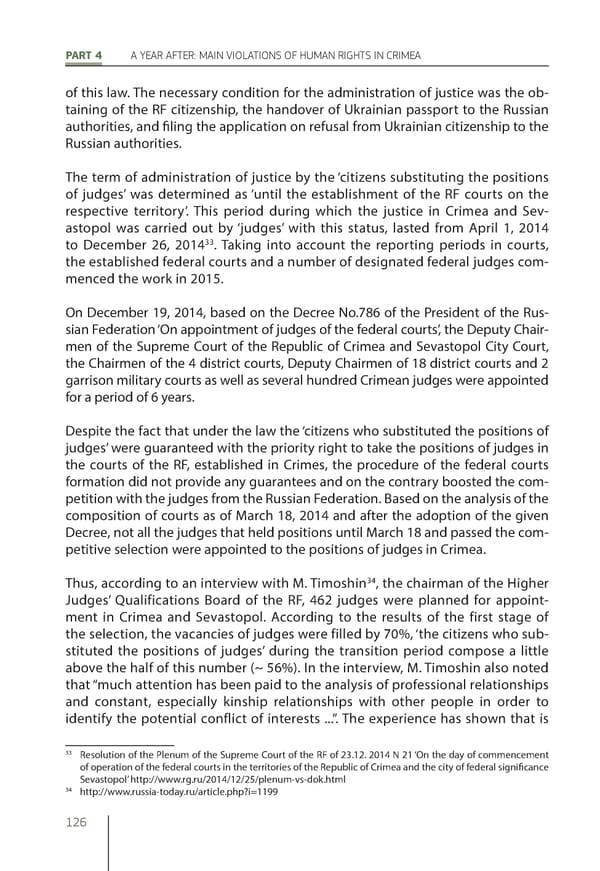 The Peninsula of Fear: Chronicle of Occupation and Violation of Human Rights in Crimea - Page 126