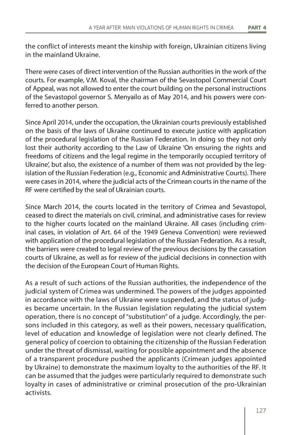 The Peninsula of Fear: Chronicle of Occupation and Violation of Human Rights in Crimea - Page 127