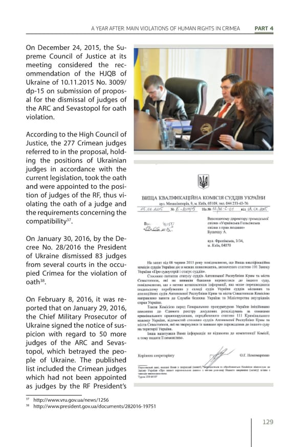 The Peninsula of Fear: Chronicle of Occupation and Violation of Human Rights in Crimea - Page 129