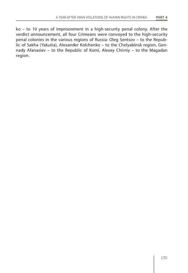 The Peninsula of Fear: Chronicle of Occupation and Violation of Human Rights in Crimea - Page 135