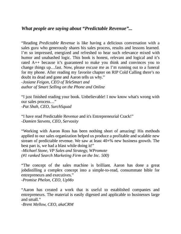 Predictable Revenue - Page 2