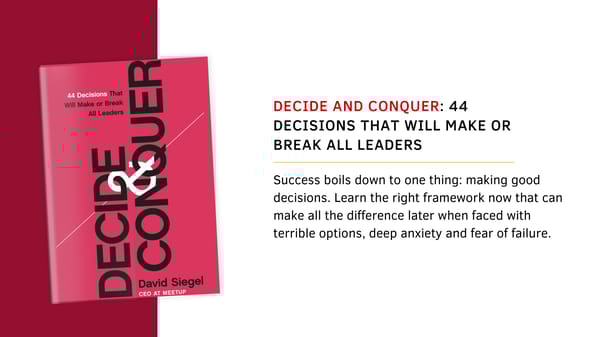 Decide and Conquer: 44 Decisions That Will Make or Break All Leaders - Page 1