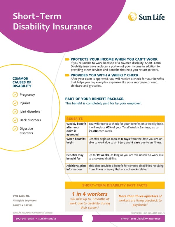 959589 Basic Short Term Disability 01.01.2025 - Page 1