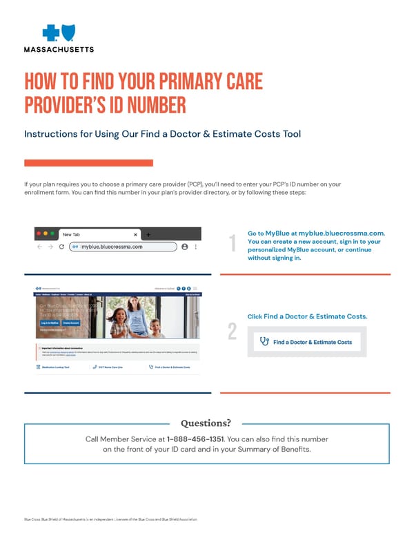 Finding Your Primary Care Provider's ID Number - Page 1